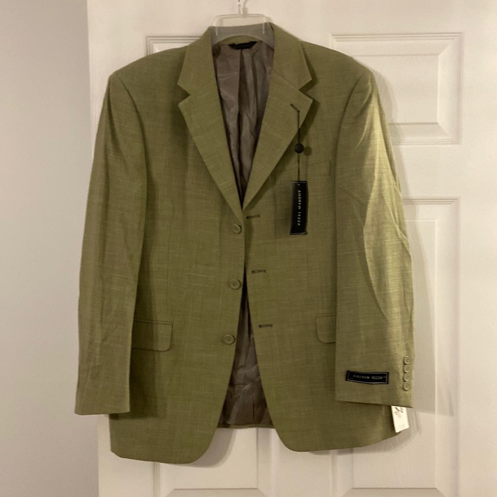 Andrew Fezza Sports Blazer size 40S brand new with tags color light green